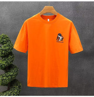 Summer Men's Cotton T-shirt Japan Men's Cool cartoon Short Sleeve Tops High Quality White T Shirt O-neck Tee Shirt Men Clothing alodia store