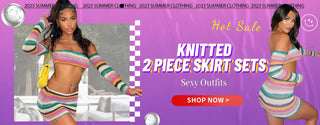 Elegant Knit Sequin Dress 2 Piece Set Outfit Alodia Store