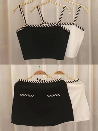 skirt 2 Piece Set Short Tank Top High Waist Skirt Suit Summer Outfits Alodia Store