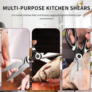 Kitchen Scissors Stainless Steel Multifunctional Household Scissors Shear Bone Scissors Chicken Wings Fish Chopper Bottle Opener Alodia Store