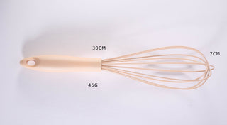 Manual Egg Beater Pp Handle Egg Blender Handheld Silicone Stainless Steel Stirring Rod Household Kitchen Baking Tools Alodia Store
