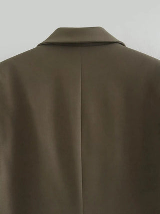 TRAF 2024 Long Sleeve Blazers for Women Coat Alodia Store
