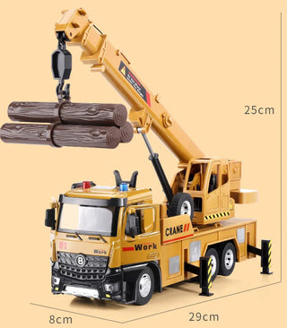 Large Truck Crane Engineering Vehicle Alloy Model Car Alodia Store