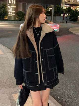 Padded Denim Jackets Alodia Store