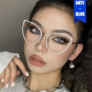 Fashion Anti-Blue Light Glasses Men Women Classic Anti-dazzle Eye Protection Computer Gaming Light Frame Plain Glass Spectacles Alodia Store