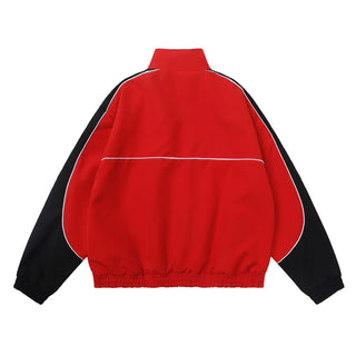 Spring Bomber Jacket Men Women Vintage Star Pattern Harajuku Alodia Store