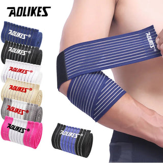 AOLIKES 1PCS Basketball Badminton Tennis Elbow Pad Ankle Brace Wrap Support Elastic Gym Sport Elbowband Fitness Bandage Alodia Store