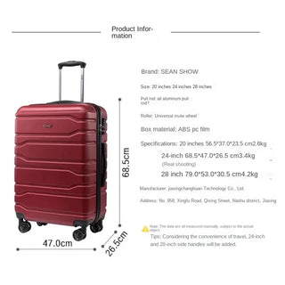 Rolling Luggage Men&women Suitcase Mute Spinner wheels 20''24''28'' Inch Suitcase Sets 3 Pieces Alodia Store