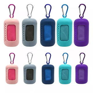 Quick Drying Microfiber Towel Sports Running Outdoor Camping Towel Portable Fitness Gym Towel Yoga Beach Travel Silicone Bag Alodia Store