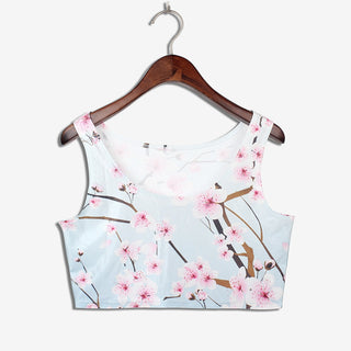 VIP FASHION Summer Sexy 3D Printed Tank Tops Crop Casual Super Short Vest Tops alodia store