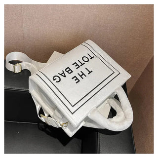 Female Square Tote Crossbody Bag Aesthetic Velour Elegant Alodia Store