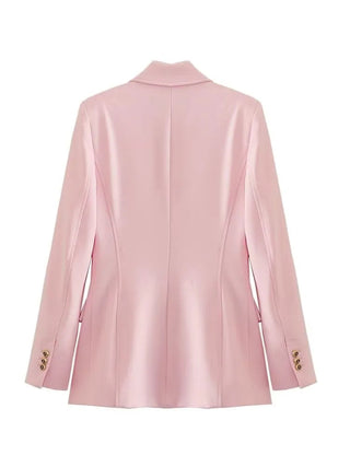 TRAF Green Women's Blazer Tailoring Double Breasted Blazer Alodia Store