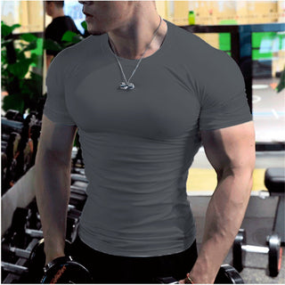 Men's Summer Short Sleeve Fitness T Shirt Running Sport Gym Muscle T-shirts Oversized Workout Casual High Quality Tops Clothing alodia store