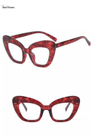 2022 New Fashion Vintage Anti Blue Light Cat Eye Women Glasse Retro Designer Eyeglasse Frame Ladies Ins Trending Clear Computer Alodia Store