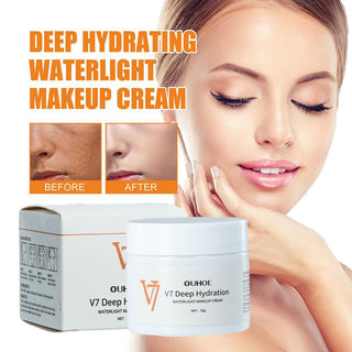 V7 Deep Hydration Waterlight Face Makeup Cream Brighten Skin Tone Fade Blemishes Moisturizing Non Greasy Whitening Facial Cream Alodia Store