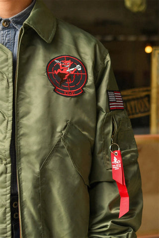 TOP GUN CWU-36P Spring Patched Military Style Bomber Pilot Flight Thin Coat Windbreaker Jacket Alodia Store