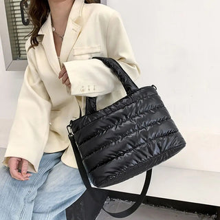 Lightweight Down Cotton Padded Shoulder Bag Alodia Store