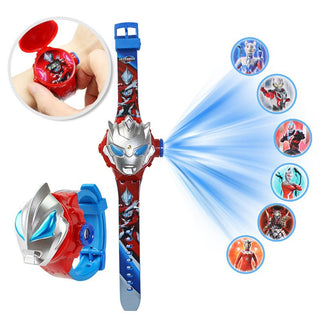 Disney Kid Cartoon Cool Ptojectio Watch Marvel Spider-Man Boy Unicorn Princess Elsa Flash Electronic Digital Student Toy Clock Alodia Store