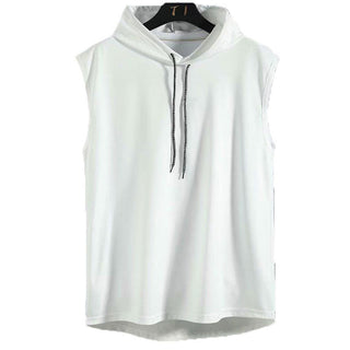 Plus Size Summer Men Clothing Tank Tops Sweatshirt Sleeveless Tops Hoodie Vest Workout Fitness Mens T Shirt Workout Hip Hop Vest alodia store