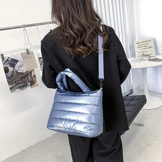Lightweight Down Cotton Padded Shoulder Bag Alodia Store