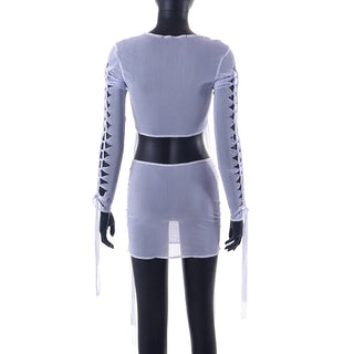 Weird Puss Mesh Sexy 2 Piece Set Alodia Store