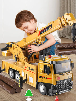 Large Truck Crane Engineering Vehicle Alloy Model Car Alodia Store