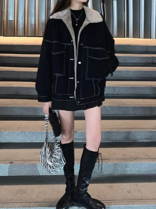 Padded Denim Jackets Alodia Store