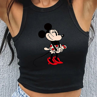 Funny Mickey Mouse Minnie Sleeveless Tank Tops alodia store