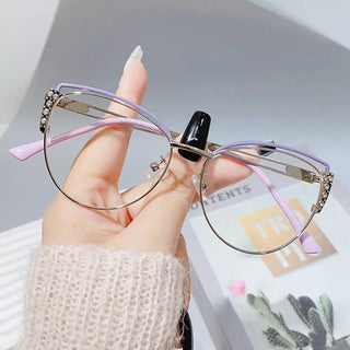 Fashion High Quality Metal Blue Light Blocking Fashion Women Computer Eyeglasses Optical Spectacle Eye Protection Glass Eyewear Alodia Store