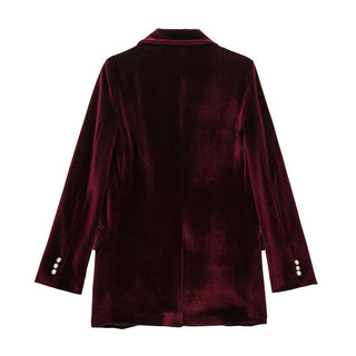 Velvet Blazer Coat Vintage Alodia Store