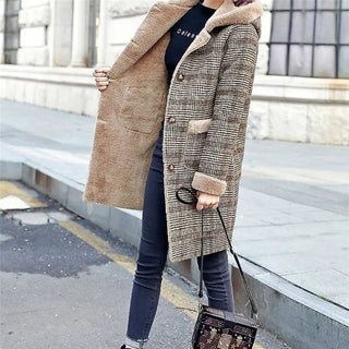 Thick Keep Warm Jacket Medium Long Hooded Wooden Coat Alodia Store