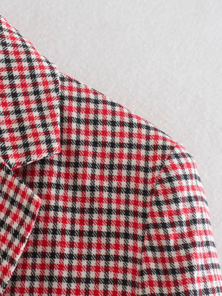 SLTNX TRAF Fashion Plaid Women's Blazers Alodia Store
