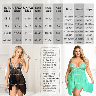 Mesh Lace Pijamas Women Sexy Alodia Store