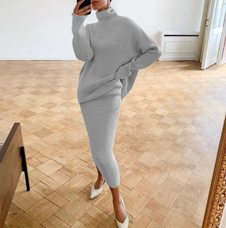 TARUXY Ribbed Knit 2 Piece Dress Set Outfits Ladies Alodia Store