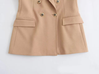 TRAF Green Women's Blazer Tailoring Double Breasted Blazer Alodia Store
