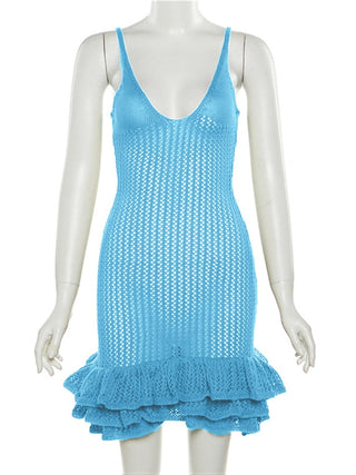 Weird Puss Knit Sleeveless cami bodycon ALODIA STORE