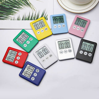 led kitchen timer magnetic adsorption countdown stopwatch cooking learning timer electronic timer LCD small alarm clock Alodia Store