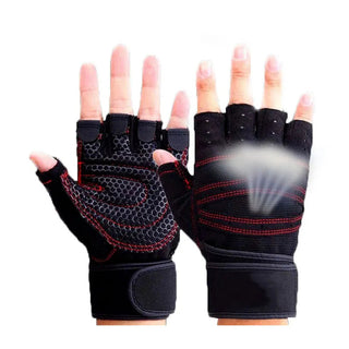 Gym Gloves Heavyweight Sports Exercise Weight Lifting Gloves Half Finger Body Building Training Sport Workout Gloves for Unisex Alodia Store