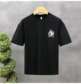 Summer Men's Cotton T-shirt Japan Men's Cool cartoon Short Sleeve Tops High Quality White T Shirt O-neck Tee Shirt Men Clothing alodia store