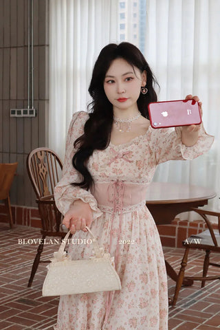 pink floral dress Alodia Store