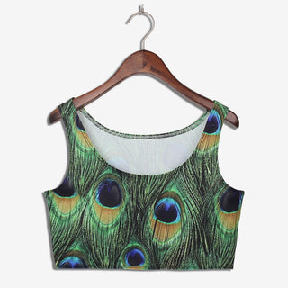 VIP FASHION Summer Sexy 3D Printed Tank Tops Crop Casual Super Short Vest Tops alodia store