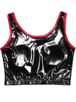 Hollow Out Bust Wet Look alodia store