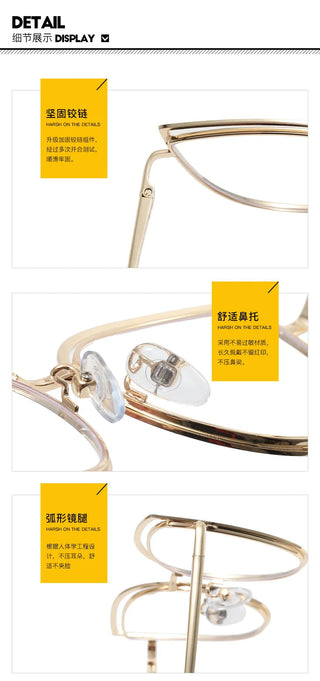 Fashion Anti-Blue Light Glasses Men Women Classic Anti-dazzle Eye Protection Computer Gaming Light Frame Plain Glass Spectacles Alodia Store