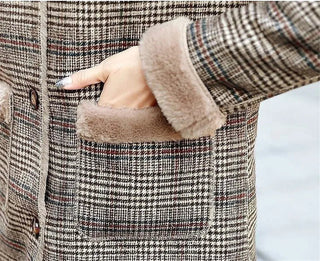 Thick Keep Warm Jacket Medium Long Hooded Wooden Coat Alodia Store