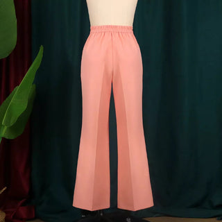 Sets Elagant 6 Buttons Jacket Knee Length Skirts Wide Leg Pants Suits Casual Office Work Alodia Store