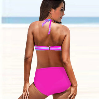 Two Pieces Bathing Suit Rainbow Floral Dot Printed Tankini Top Boyshorts Swimming S-5XL ALODIA STORE