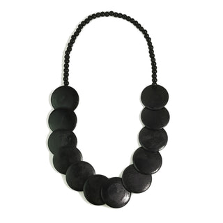 Bohemian Brown Big Woods Pendant Necklace Ethnic Style Long Beads Chain Handmade Jewelry Wooden Collier UKEN Alodia Store