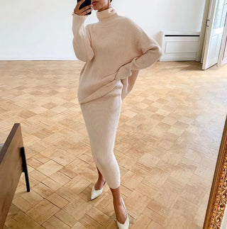 TARUXY Ribbed Knit 2 Piece Dress Set Outfits Ladies Alodia Store