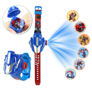 Disney Kid Cartoon Cool Ptojectio Watch Marvel Spider-Man Boy Unicorn Princess Elsa Flash Electronic Digital Student Toy Clock Alodia Store