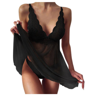 Sexy Underwear Women Suspenders Lace Transparent Dress Pajamas Lingerie Nuisette Femme Pijama Mujer Verano Pyjama 2022 Sleepwear Alodia Store